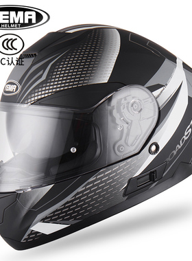 野马3C认证摩托车头盔男女机车跑盔电动车安全帽冬季保暖骑士全盔