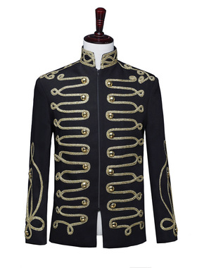 英国宫廷欧洲贵族王子服装欧式复古军装礼服男士歌手演出外套上衣