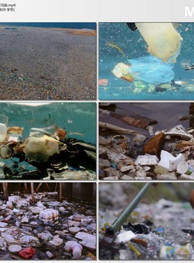 地球环境问题海洋污染水污染塑料垃圾水质检测环境保护视频素材