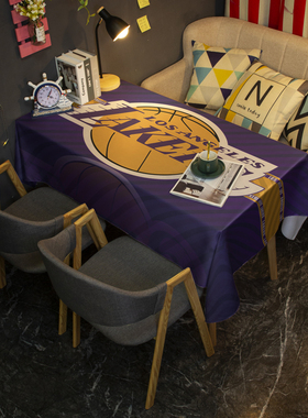 NBA球星队标酒吧耐脏防水桌布防烫免洗餐桌布清吧餐厅可定制台布