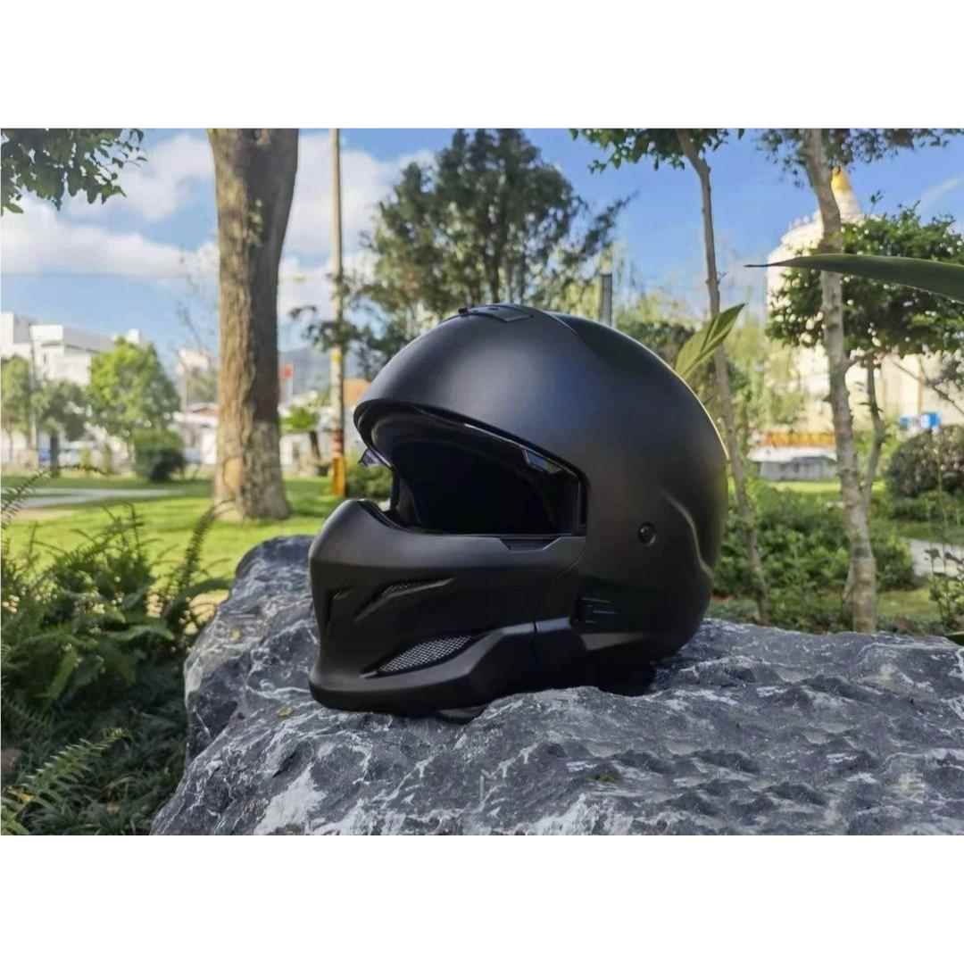 半国产蝎子盔雷复古摩托车头全盔个性骑哈行盔电瑜达（数动机车组