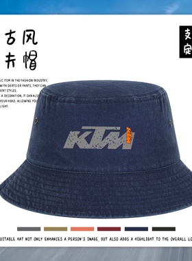KTM车队MOTOGP机车摩托赛事骑行帽子男女渔夫帽情侣户外盆帽潮流