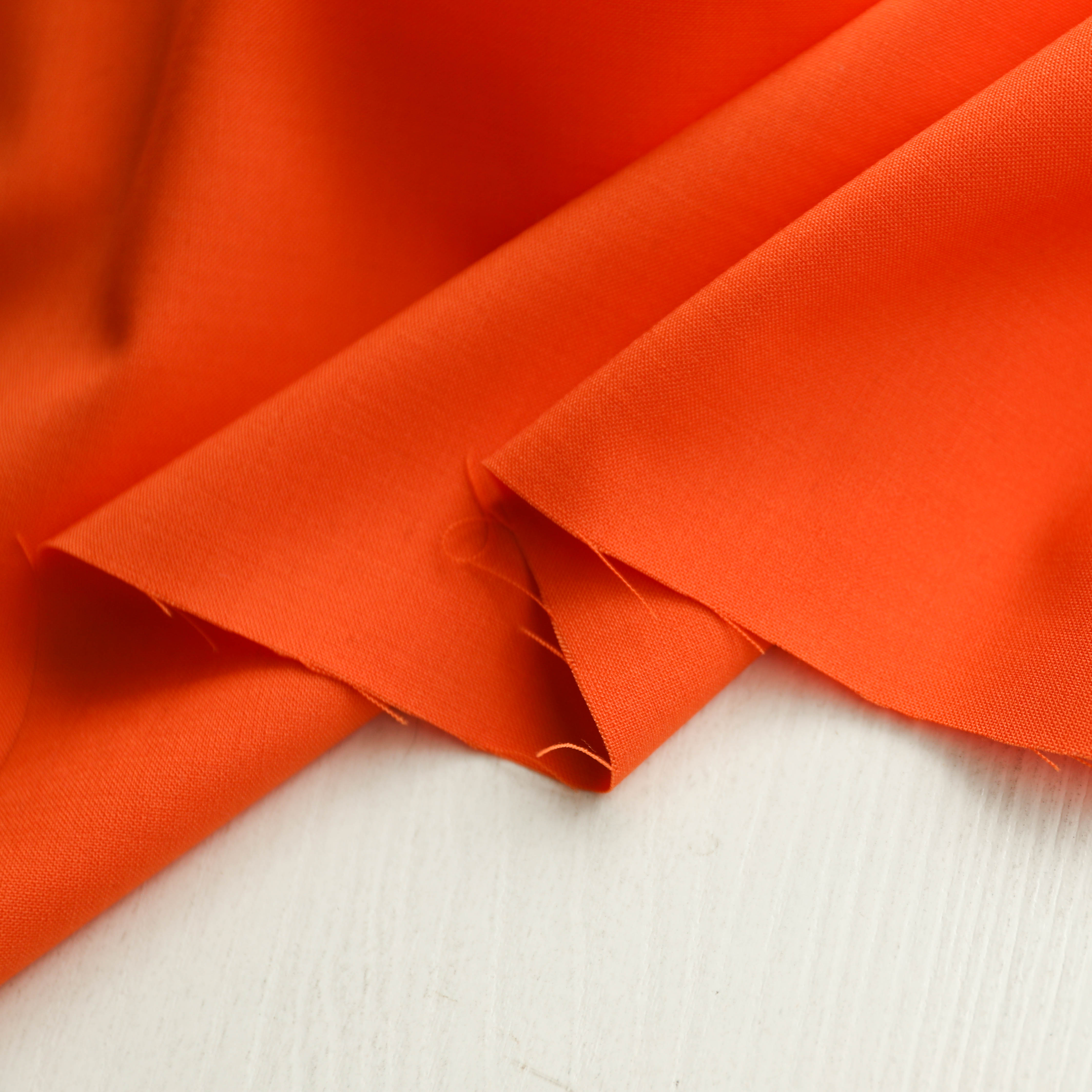 意大利进口薄款橘色细腻高支微弹凡立丁精纺纯羊毛面料设计师布料