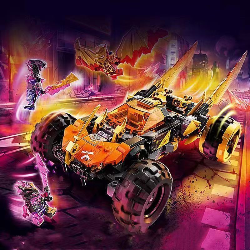 幻影忍者寇的黄金神龙战车积木儿童拼装玩具男孩系列泰坦机甲系列