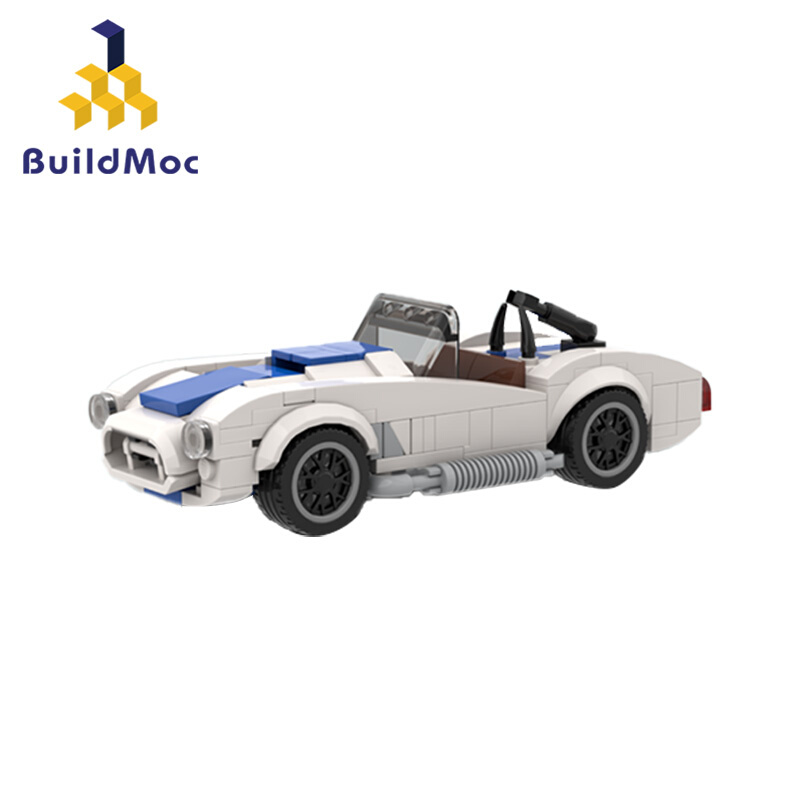 BuildMOC谢尔比眼镜蛇427跑车汽车模型中国拼插拼装积木益智玩具