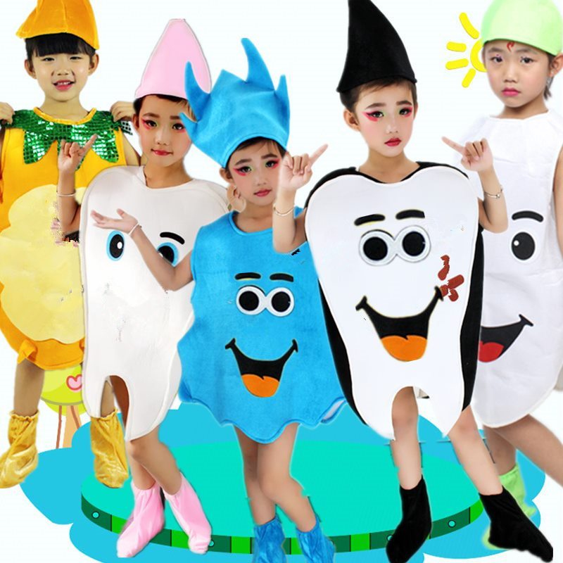儿童牙细菌大作战表演服牙齿服装病菌病毒牙虫牙细菌大战舞蹈服