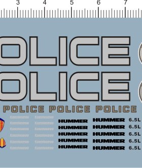 5047整版LAPD POLICE美国警车模型车玩具车HUMMER悍马纸模模水贴
