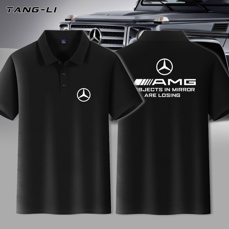 奔驰梅赛德斯AMG汽车4S店polo衫短袖T恤夏季男士休闲工装宽松衣服