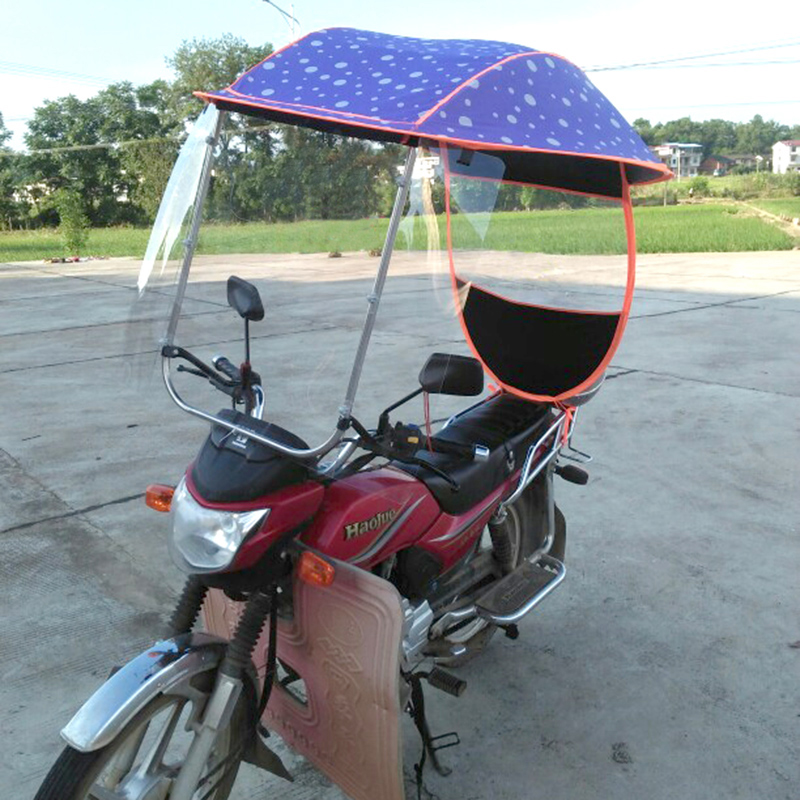 新大洲本田CG125电动电瓶车摩托车挡雨棚挡风罩防雨防晒遮阳伞男