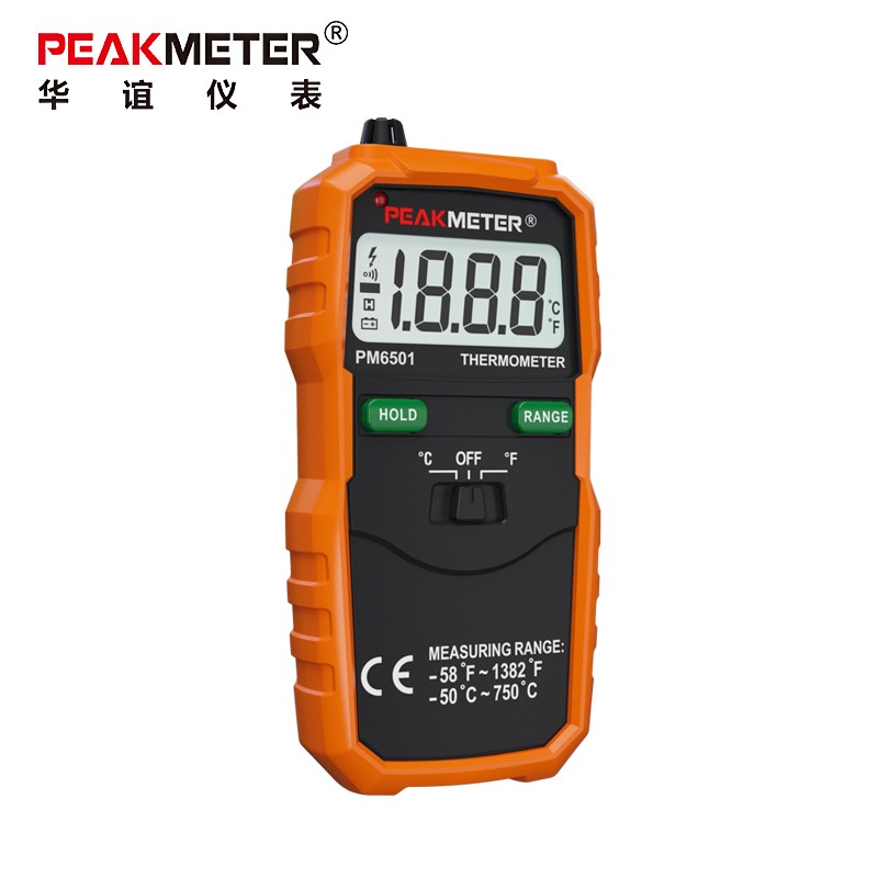 。包邮PM6501高精度数字电子温度计带探头工业高温测温仪数显温度