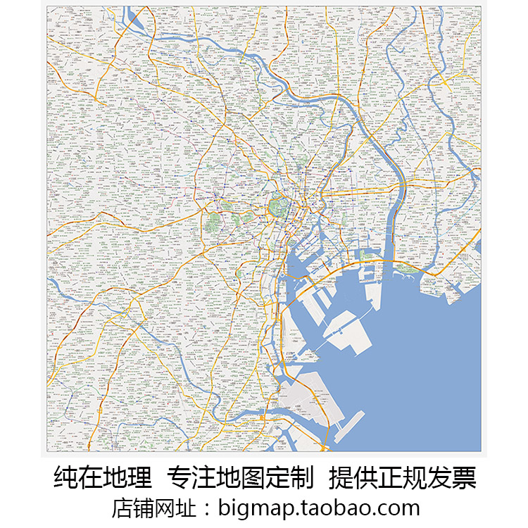 东京都区部（23区）地图 留学旅游行社外贸公司区域划分贴图
