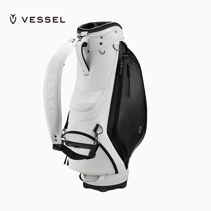 VESSEL2021新款高尔夫球包男士标准职业球袋轻便皮革9寸6格球杆包