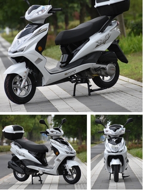 新品125cc踏板车摩托车超级鹰款燃油助力车省油发动机国四电喷可