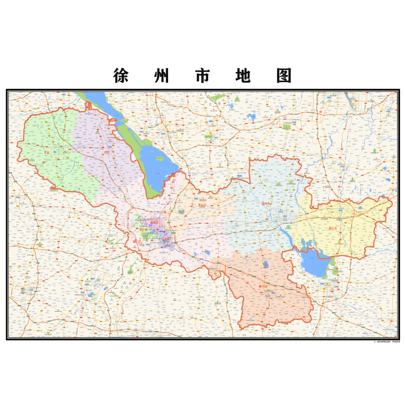 徐州市地图2023年行政区划市区主城区街道交通地图定制图片素材