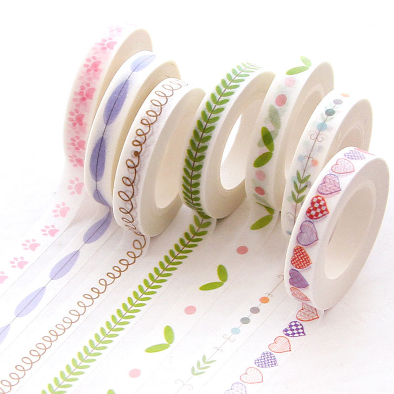 日式手绘小清新和纸胶带细款手帐素材边框极细分割线创意拼接装饰