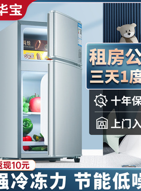 一级能效小冰箱小型家用迷你出租房宿舍冷冻冷藏双开门二人电冰箱