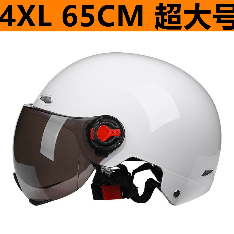 特大号半盔65以上4xl半盔电动车男大码摩托车加超大号大头围3CCC