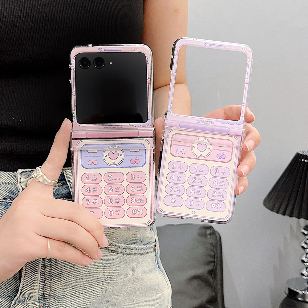 粉色电话机Moto Razr 40Ultra手机壳摩托罗拉折叠屏防摔保护套全包铰链个性女款手提翻盖