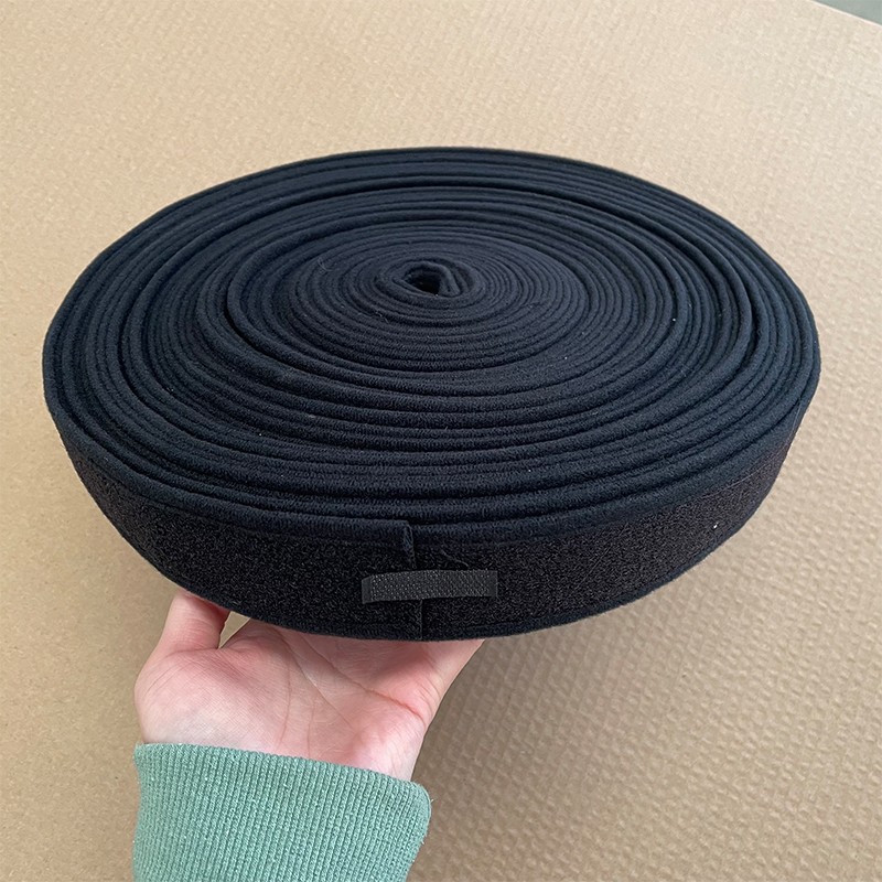 黑色绑带固定支具专用3.8公分粘扣绑带辅料搭配双面勾低温热塑板