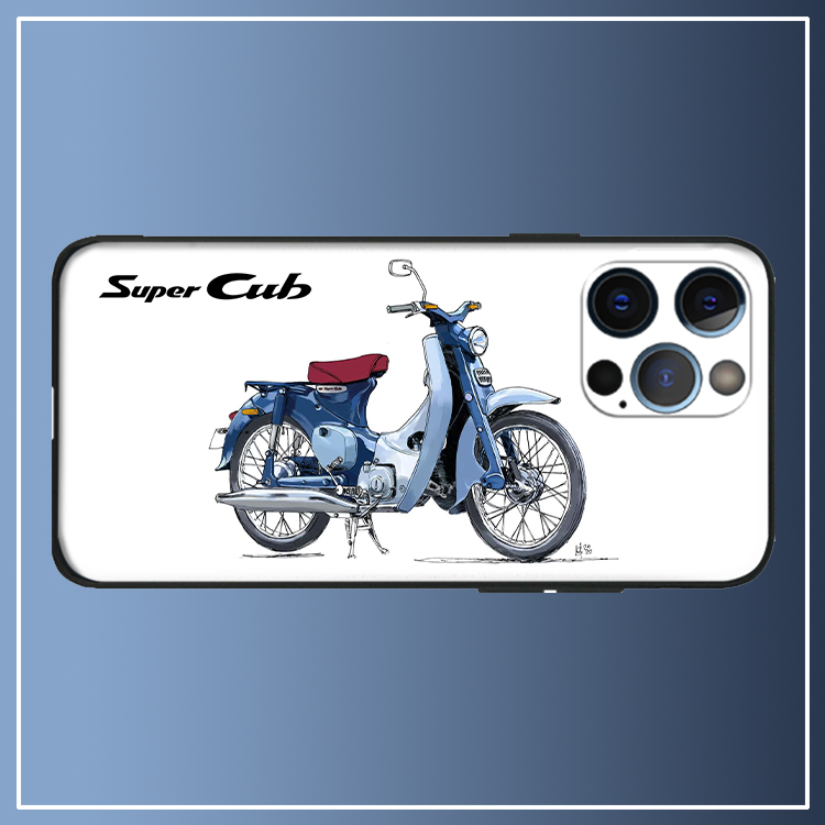 本田超级幼兽C100摩托车适用苹果14MAX华为Mate50三星S22U手机壳