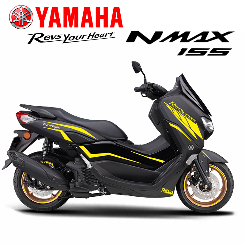 适用雅马哈nmax155贴纸摩托车改装防水反光版画轮毂贴拉花20-22款
