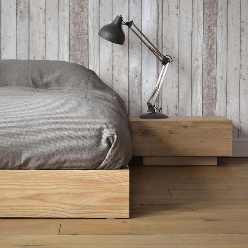 九木工坊 | 白橡木床头柜北欧简约边柜纯实木单抽屉柜边几小户型