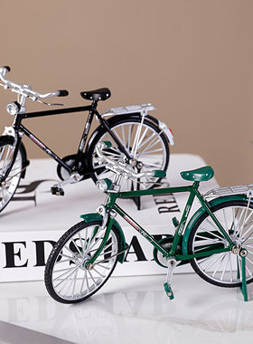 创意老式复古凤凰牌二八大杠自行车模型玩具摆件酒柜餐桌面装饰品