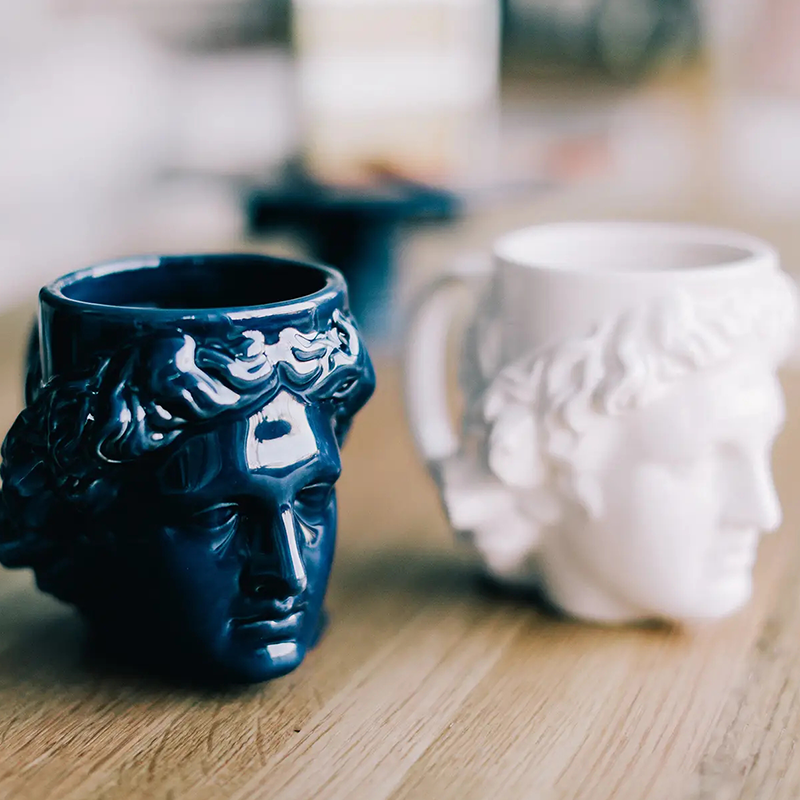 西班牙DOIY复古阿波罗神像雕塑马克杯陶瓷水杯果汁杯欧式咖啡杯