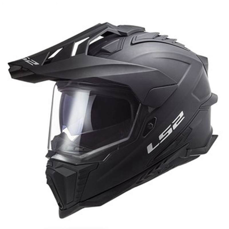LS2玻纤维越野拉力盔摩托车头盔男女机车四季全盔防雾双镜片MX701
