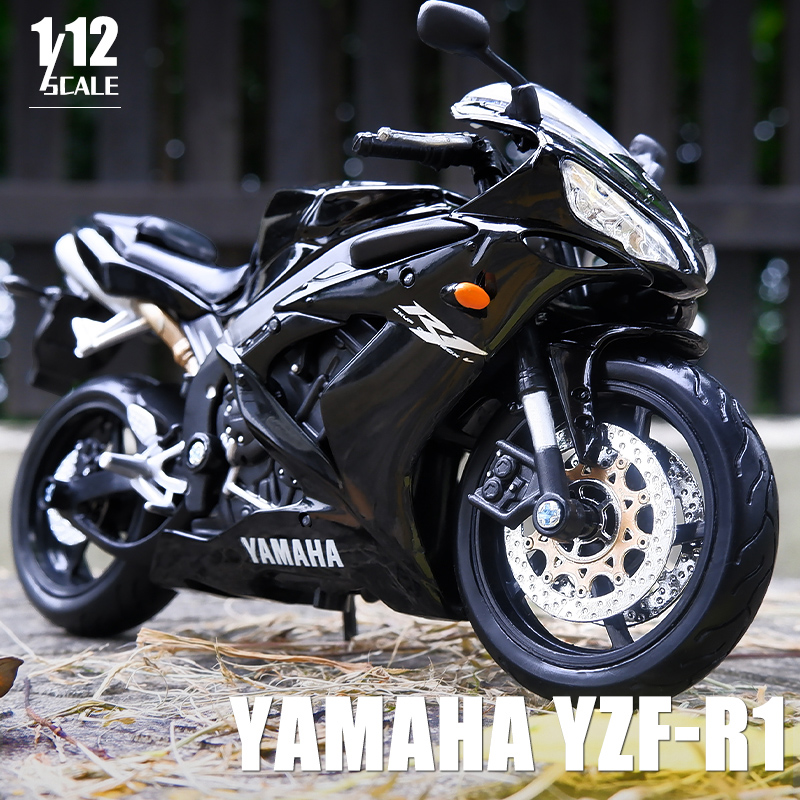 YAMAHA YZF-R1雅马哈摩托车模型仿真合金摆件成人收藏金属玩具车