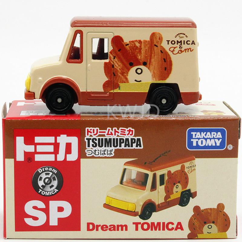 TOMY多美卡tomica合金玩具掌中小汽车模型特别版小熊箱式货车面包