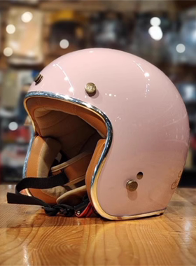 现货台湾MODER复古vespa姜戈电动踏板摩托车头盔3/4半盔男女通勤