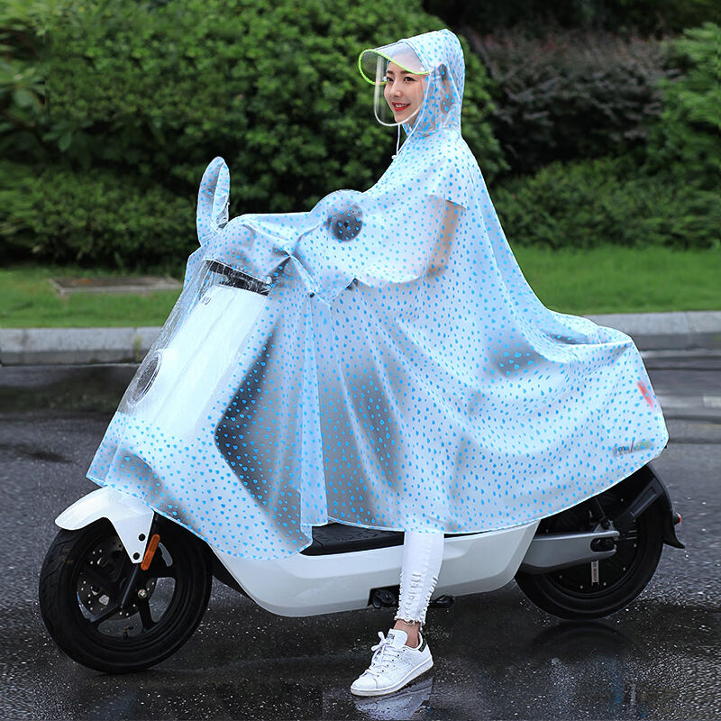 冇力电动车雨衣长款户外骑行雨衣单人雨披摩托车自行车雨衣男女式