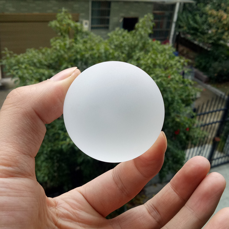 磨砂白水晶玻璃球 实心大玻璃球 磨砂水晶珠  规格3厘米—20厘米