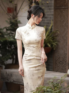 新中式高级感改良旗袍女夏天新款收腰别致绝美气质国风漂亮连衣裙