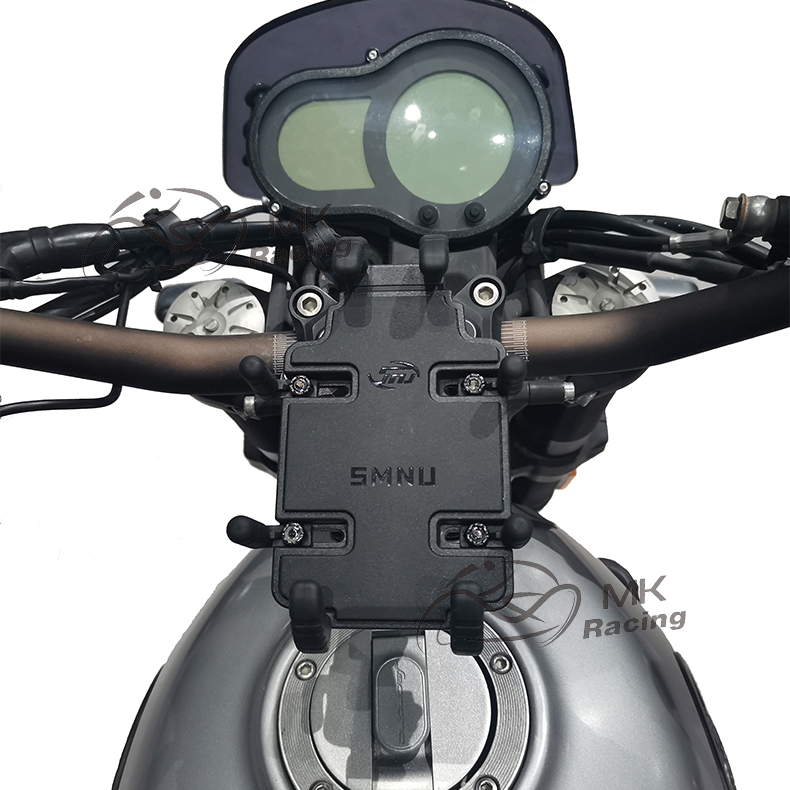 贝纳利幼狮500摩托改装手机减震防水导航支架防止摄像头震坏定制