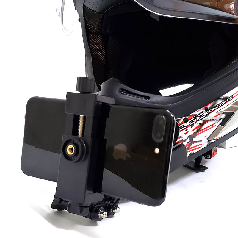 通用型摩托车头盔固定手机支架适用苹果华为第一视角拍摄骑行配件