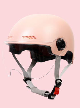 3C认证电动车头盔男女通用四季摩托车夏季防晒安全帽轻便骑行半盔