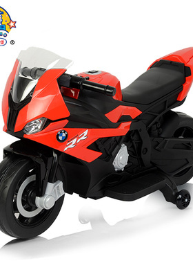 新款宝马儿童电动车摩托车男女宝宝玩具车可坐人四轮童车充电电瓶