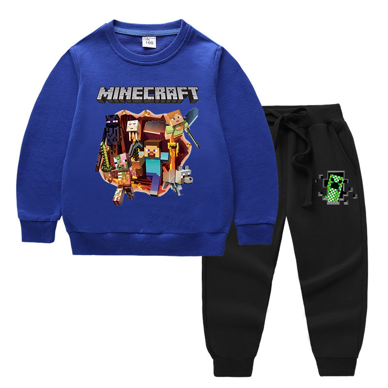我的世界Minecraft衣服儿童套装卫衣长裤童装帅气休闲春秋两件套