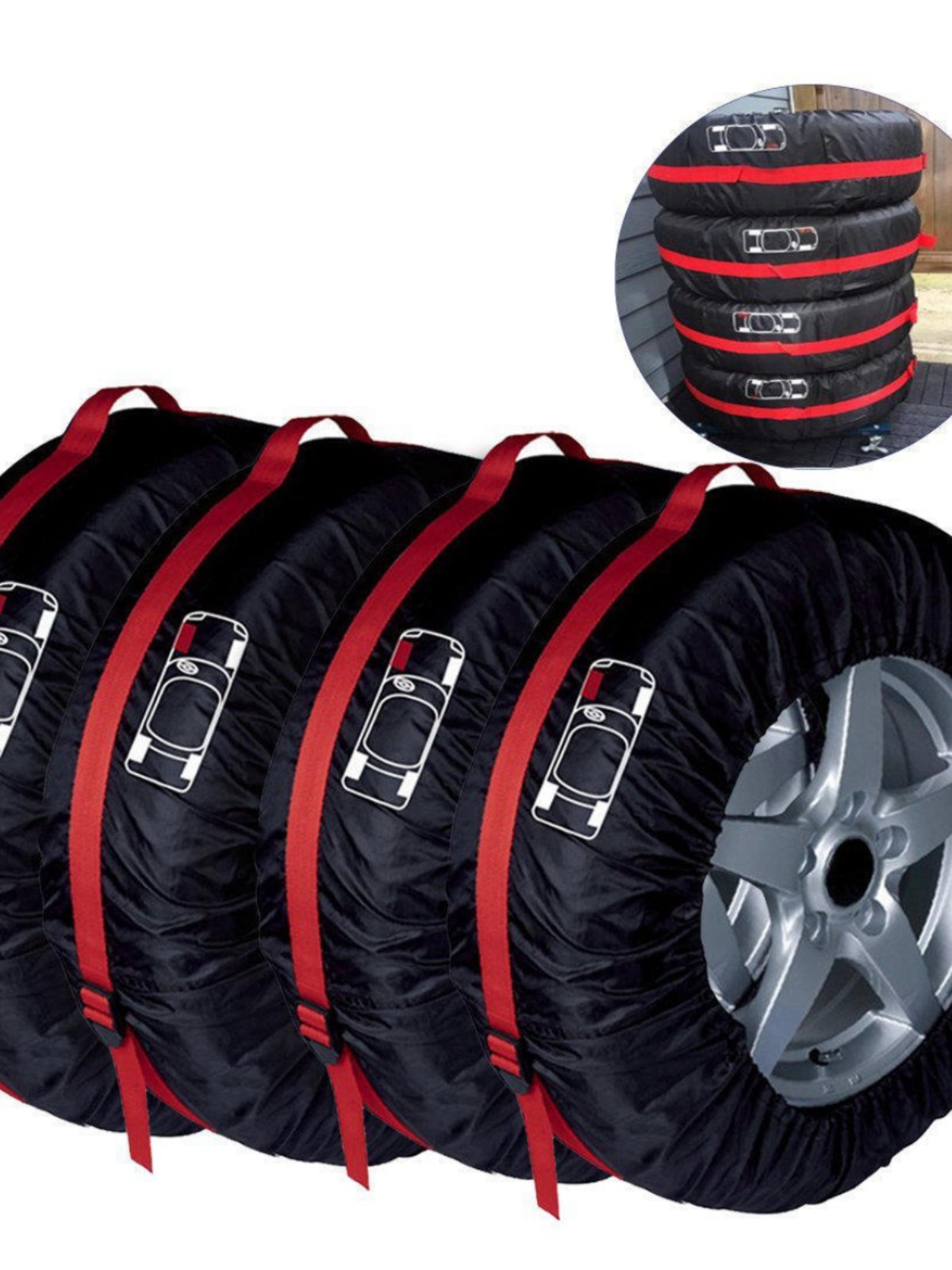 。汽车轮胎罩套轮胎收纳袋收藏袋包雪地胎备胎罩保护罩车型通用