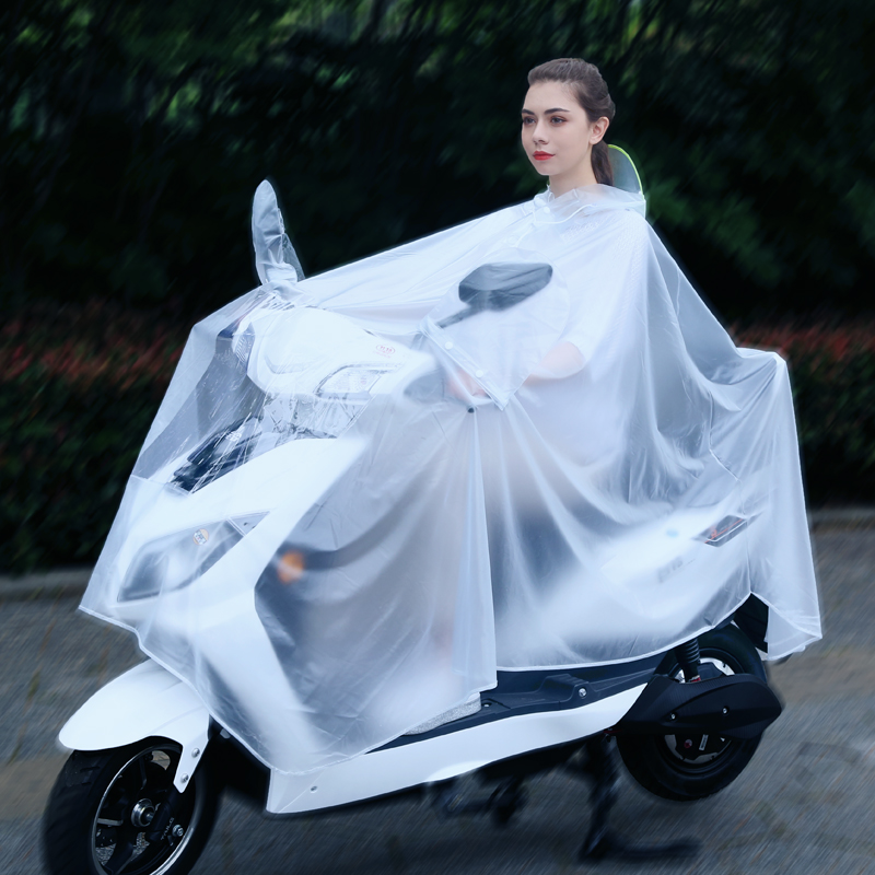 百利达雨衣男女成人摩托车电瓶车自行车骑行加厚双面罩电车雨披