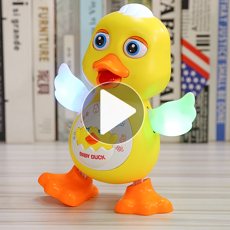 鸭子唱歌婴儿玩具有声会动的儿童宝宝男女孩小黄鸭跳舞火红鸭一岁