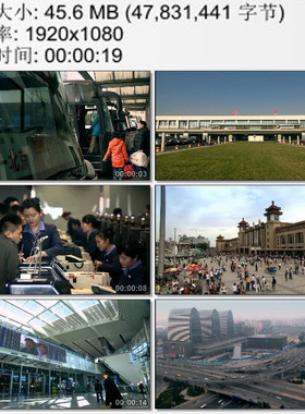 北京客运站长途汽车站 火车站 西客站 春运旅客 高清实拍视频素材