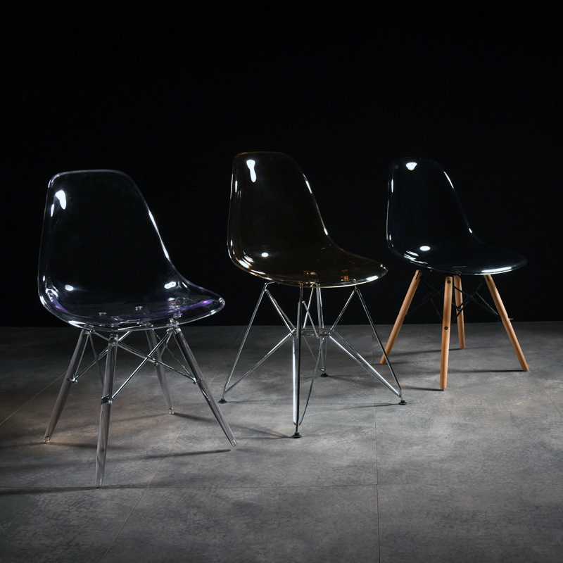 透明椅子a北欧简约扶手亚克力水晶伊姆斯椅子塑料创意网红餐厅餐