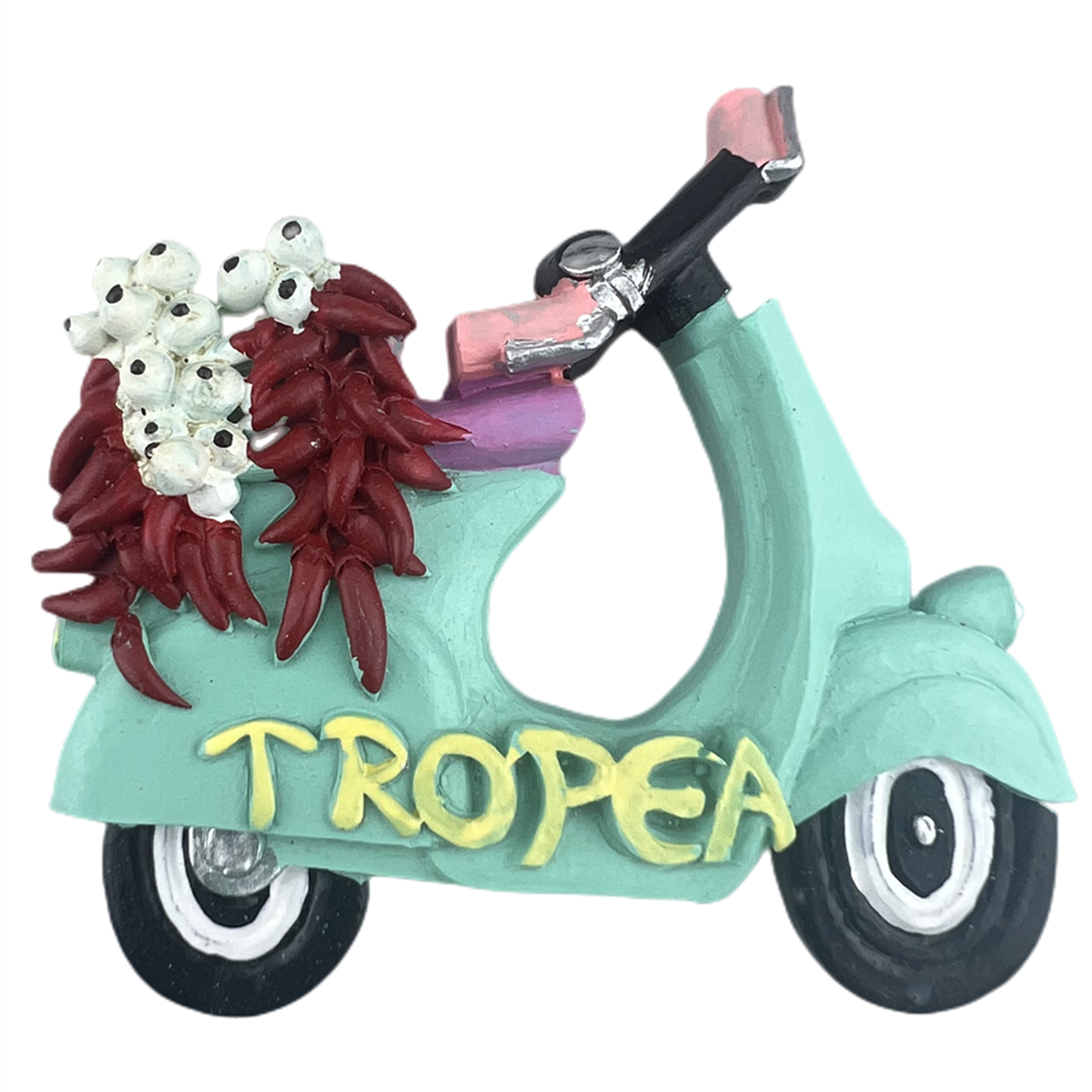 意大利海滨小镇特罗佩亚旅游纪念品创意立体踏板摩托车磁性冰箱贴