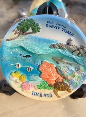 泰国手工手绘树脂摆件清迈普吉嘟嘟苏梅岛风景旅游纪念品创意新品