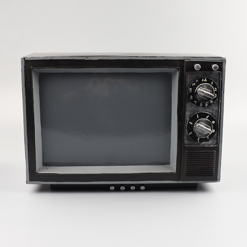 80年代改革开放电视剧老物件仿真道具电视机模型装饰品桌面摆件