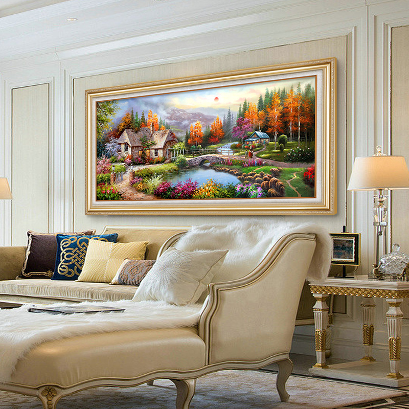 欧式客厅风景油画