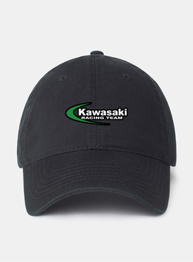 重机车爱好者Kawasaki川崎摩托车帽子棒球帽男女新品鸭舌帽遮阳帽